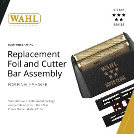 Wahl Professional 5 Star Finale Shaver Replacement Foil Cutter Bar Assembly Model 7043 Super Close Shaving Wahl Professional 5 Star Finale Shaver Replacement Foil Cutter Bar Assembly Model 7043 Super Close Shaving