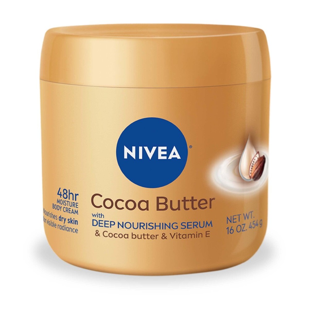 NIVEA Cocoa Butter Body Cream with Deep Nourishing Serum, Cocoa Butter Cream for Dry Skin, Skin Care Gifts for Mom, 16 Ounce Jar NIVEA Cocoa Butter Body Cream with Deep Nourishing Serum, Cocoa Butter Cream for Dry Skin, Skin Care Gifts for Mom, 16 Ounce Jar