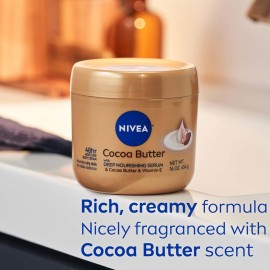 NIVEA Cocoa Butter Body Cream with Deep Nourishing Serum, Cocoa Butter Cream for Dry Skin, Skin Care Gifts for Mom, 16 Ounce Jar NIVEA Cocoa Butter Body Cream with Deep Nourishing Serum, Cocoa Butter Cream for Dry Skin, Skin Care Gifts for Mom, 16 Ounce Jar