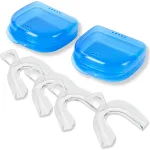 Moldable Teeth Trays for Whitening - 4 Pcs Trays with 2 Pcs Cases - Compatible with Opalescence Teeth Whitening Gel