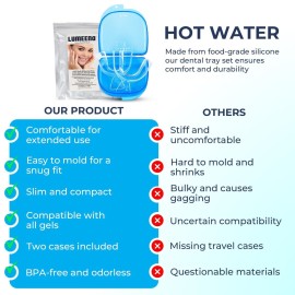 Moldable Teeth Trays for Whitening - 4 Pcs Trays with 2 Pcs Cases - Compatible with Opalescence Teeth Whitening Gel Moldable Teeth Trays for Whitening - 4 Pcs Trays with 2 Pcs Cases - Compatible with Opalescence Teeth Whitening Gel