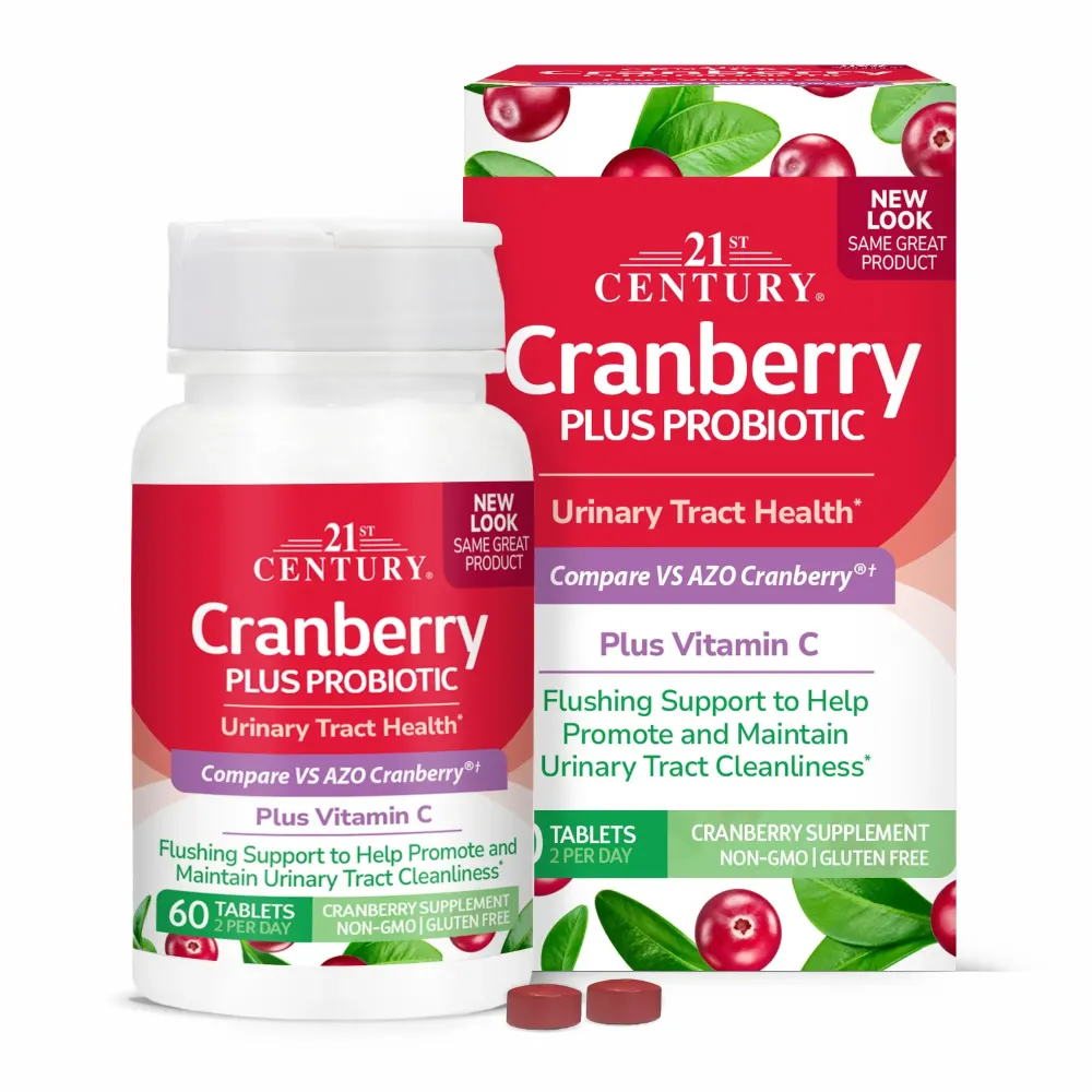 21st Century Cranberry Plus Probiotic Tablets, 60 Count 21st Century Cranberry Plus Probiotic Tablets, 60 Count