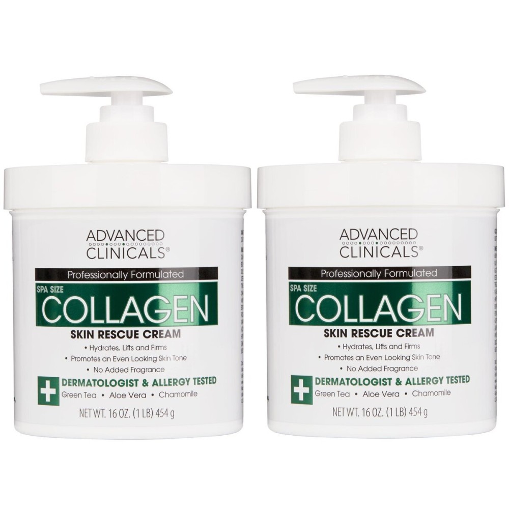 Advanced Clinicals Collagen Cream Body Lotion & Face Moisturizer W/Vitamin E | Skincare Moisturizing Collagen Lotion For Women, Men, Hand, & Neck Improves Look Of Crepey Skin & Uneven Dry Skin, 2pc Advanced Clinicals Collagen Cream Body Lotion & Face Moisturizer W/Vitamin E | Skincare Moisturizing Collagen Lotion For Women, Men, Hand, & Neck Improves Look Of Crepey Skin & Uneven Dry Skin, 2pc