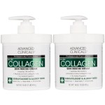 Advanced Clinicals Collagen Cream Body Lotion & Face Moisturizer W/Vitamin E | Skincare Moisturizing Collagen Lotion For Women, Men, Hand, & Neck Improves Look Of Crepey Skin & Uneven Dry Skin, 2pc