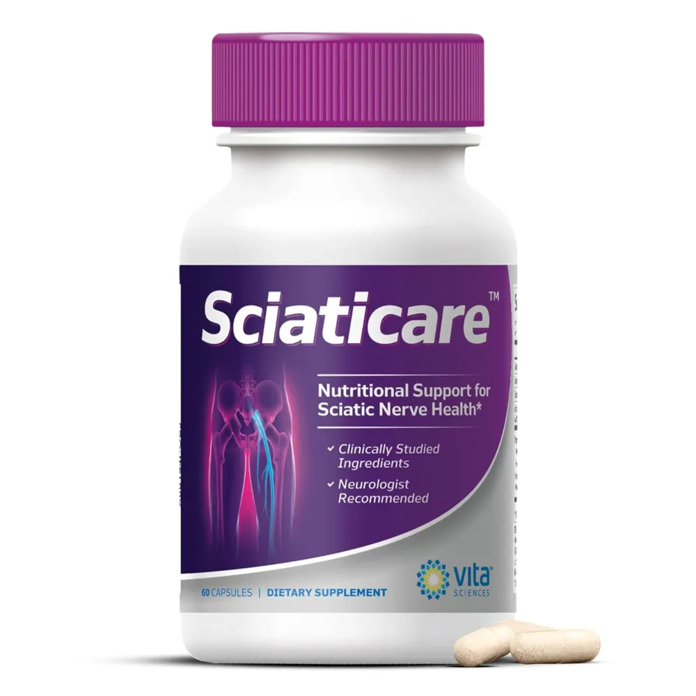 Vita Sciences Sciaticare Nerve Soothing Supplement Vitamins with Natural R-ALA Form 40X Strength, NOT Synthetic Alpha Lipoic Acid (ALA) - Lower Lumbar Sciatic, Hip, Thigh, Leg, Foot Vita Sciences Sciaticare Nerve Soothing Supplement Vitamins with Natural R-ALA Form 40X Strength, NOT Synthetic Alpha Lipoic Acid (ALA) - Lower Lumbar Sciatic, Hip, Thigh, Leg, Foot