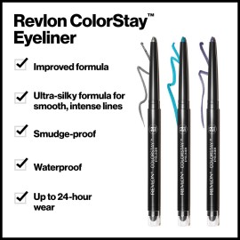 Revlon ColorStay Pencil Waterproof Eyeliner, Smudge-Proof, Eye Makeup with Built-In Sharpener, Packaging May Vary, 210 Teal, 0.01 oz Revlon ColorStay Pencil Waterproof Eyeliner, Smudge-Proof, Eye Makeup with Built-In Sharpener, Packaging May Vary, 210 Teal, 0.01 oz