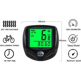 YS SY Bicycle Speedometer and Odometer Wireless Waterproof Cycle Bike Computer with LCD Display & Multi-Functions YS SY Bicycle Speedometer and Odometer Wireless Waterproof Cycle Bike Computer with LCD Display & Multi-Functions