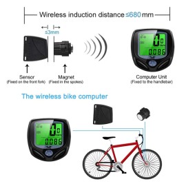 YS SY Bicycle Speedometer and Odometer Wireless Waterproof Cycle Bike Computer with LCD Display & Multi-Functions YS SY Bicycle Speedometer and Odometer Wireless Waterproof Cycle Bike Computer with LCD Display & Multi-Functions