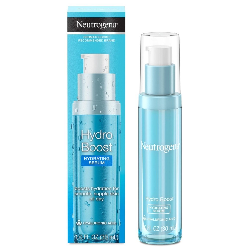 Neutrogena Hydro Boost Hydrating Hyaluronic Acid Serum, Hydrating Face Moisturizer For Dry Skin, Oil-Free Non-Comedogenic Moisturizer, 1 FL OZ Neutrogena Hydro Boost Hydrating Hyaluronic Acid Serum, Hydrating Face Moisturizer For Dry Skin, Oil-Free Non-Comedogenic Moisturizer, 1 FL OZ