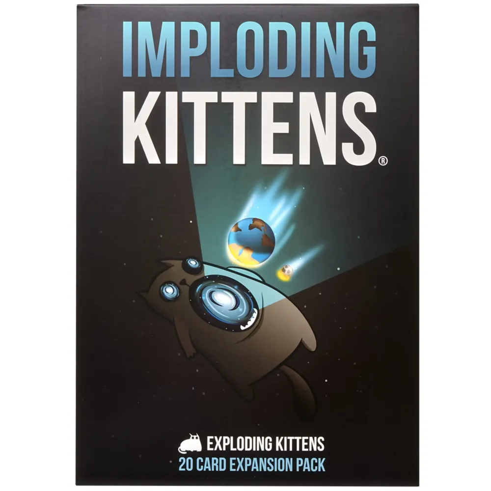 Imploding Kittens Expansion Pack by Exploding Kittens, Original Game Required - 2-5 Players - Ages 7+ - 15 Minutes to Play - Ideal for Party, Family Game Night, Fun for Kids and Adults