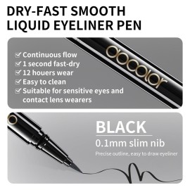 docolor Waterproof Eyeliner Pen Super Slim Precise All Day Black Eyeliner Liquid Professional Makeup Liquid Eye Liner Pencil for Women docolor Waterproof Eyeliner Pen Super Slim Precise All Day Black Eyeliner Liquid Professional Makeup Liquid Eye Liner Pencil for Women