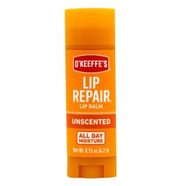 O\'Keeffe\'s Lip Repair Unscented Lip Balm for Dry, Cracked Lips - Stick (1 Pack) - Moisturizer for Very Dry Lips
