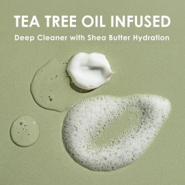 Eye Eco Advanced Tea Tree Eyelid and Facial Cleanser - Non-Irritating Eyelash & Eyelid Cleanser, Removes Debris & Irritations - Soothing Formula Made with Tea Tree, Vitamin E, & Shea Butter - 50mL
