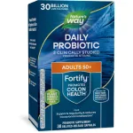 Nature\'s Way Fortify 50+ Daily Probiotic for Men and Women, 30 Billion Live Cultures, Colon, Digestive, and Immune Health Support* Supplement, 30 Capsules