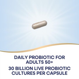 Nature\'s Way Fortify 50+ Daily Probiotic for Men and Women, 30 Billion Live Cultures, Colon, Digestive, and Immune Health Support* Supplement, 30 Capsules Nature\'s Way Fortify 50+ Daily Probiotic for Men and Women, 30 Billion Live Cultures, Colon, Digestive, and Immune Health Support* Supplement, 30 Capsules