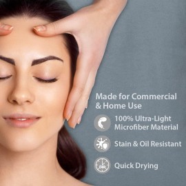 ForPro Professional Collection Premium Microfiber 3-Piece Massage Sheet Set, Cool Grey, Ultra-Light, Stain, and Wrinkle-Resistant, Includes Flat, Fitted Sheet and Massage Face Rest Cover ForPro Professional Collection Premium Microfiber 3-Piece Massage Sheet Set, Cool Grey, Ultra-Light, Stain, and Wrinkle-Resistant, Includes Flat, Fitted Sheet and Massage Face Rest Cover