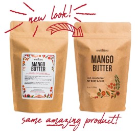Raw Mango Butter - 100% Natural Skin and Hair Moisturizer - Use with Shea in DIY Whipped Body Butter, Mango Body Lotion, Lip Gloss and Soap Making, 8 oz Block Raw Mango Butter - 100% Natural Skin and Hair Moisturizer - Use with Shea in DIY Whipped Body Butter, Mango Body Lotion, Lip Gloss and Soap Making, 8 oz Block