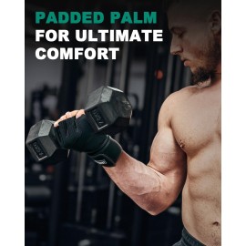 Trideer Workout Gloves for Men, Weight Lifting Gloves with Wrist Wrap Support, Full Palm Protection & Extra Grips for Weightlifting, Exercise, Cross Training, Fitness, Pull-up Trideer Workout Gloves for Men, Weight Lifting Gloves with Wrist Wrap Support, Full Palm Protection & Extra Grips for Weightlifting, Exercise, Cross Training, Fitness, Pull-up