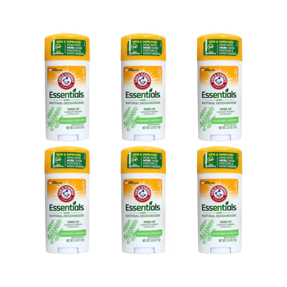 Arm & Hammer Essentials Natural Deodorant, Fresh, 2.5 Oz (Pack of 6) Arm & Hammer Essentials Natural Deodorant, Fresh, 2.5 Oz (Pack of 6)