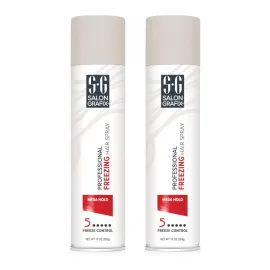 Salon Grafix Hairspray Freezing Mega Hold 10 Ounce (295ml) (2 Pack)