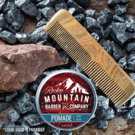 Rocky Mountain Barber Company Pomade for Men - 5 oz Tub Classic Styling Product with Strong Firm Hold for Side Part, Pompadour & Slick Back Looks - High Shine & Easy to Wash Out - Water Based