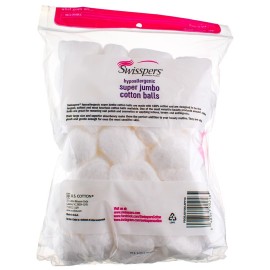 Swisspers Super Jumbo Cotton Balls, 100% Cotton, 70 ea (Pack of 4) Swisspers Super Jumbo Cotton Balls, 100% Cotton, 70 ea (Pack of 4)