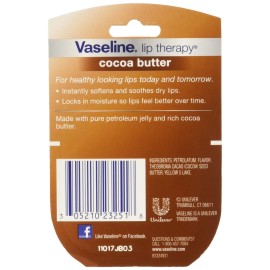 Vaseline Lip Therapy Cocoa Butter, .25 oz (Pack of 5) Vaseline Lip Therapy Cocoa Butter, .25 oz (Pack of 5)