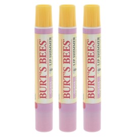 Burt\'s Bees Lip Shimmer, 100% Natural Moisturizing, with Peppermint Oil, Guava, 0.09 Oz - 3 Pack
