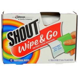 Shout Wipe & Go Instant Stain Remover Wipes 12 ea (Pack of 2) Shout Wipe & Go Instant Stain Remover Wipes 12 ea (Pack of 2)