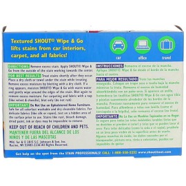 Shout Wipe & Go Instant Stain Remover Wipes 12 ea (Pack of 2) Shout Wipe & Go Instant Stain Remover Wipes 12 ea (Pack of 2)