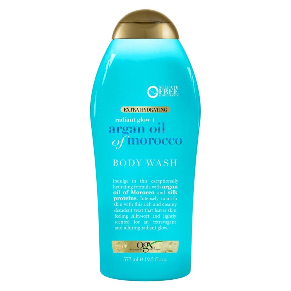 OGX Radiant Glow + Argan Oil of Morocco Extra Hydrating Body Wash for Dry Skin, Moisturizing Gel Body Cleanser for Silky Soft Skin, Paraben-Free, Sulfate-Free Surfactants, 19.5 Fl Oz OGX Radiant Glow + Argan Oil of Morocco Extra Hydrating Body Wash for Dry Skin, Moisturizing Gel Body Cleanser for Silky Soft Skin, Paraben-Free, Sulfate-Free Surfactants, 19.5 Fl Oz