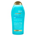 OGX Radiant Glow + Argan Oil of Morocco Extra Hydrating Body Wash for Dry Skin, Moisturizing Gel Body Cleanser for Silky Soft Skin, Paraben-Free, Sulfate-Free Surfactants, 19.5 Fl Oz