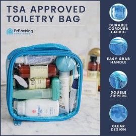 EzPacking Clear TSA Approved 3-1-1 Travel Toiletry Bag for Carry On/Quart Size Transparent Liquids Pouch for Airport Security/Reusable See Through Vinyl & PVC Plastic Organizer Men Women (Gray) EzPacking Clear TSA Approved 3-1-1 Travel Toiletry Bag for Carry On/Quart Size Transparent Liquids Pouch for Airport Security/Reusable See Through Vinyl & PVC Plastic Organizer Men Women (Gray)