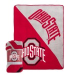 Northwest NCAA Ohio State Buckeyes Unisex-Adult Micro Raschel Throw Blanket, 46 x 60, Halftone