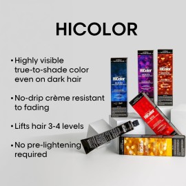 L\'OREAL TECHNIQUE HiColor Violet & Black Shades Permanent Hair Color - Anti-Breakage Ceramide R Complex, Multi-Lift With No Brassiness, For Dark Bases and Long Lasting Color, H21 Black Onyx L\'OREAL TECHNIQUE HiColor Violet & Black Shades Permanent Hair Color - Anti-Breakage Ceramide R Complex, Multi-Lift With No Brassiness, For Dark Bases and Long Lasting Color, H21 Black Onyx
