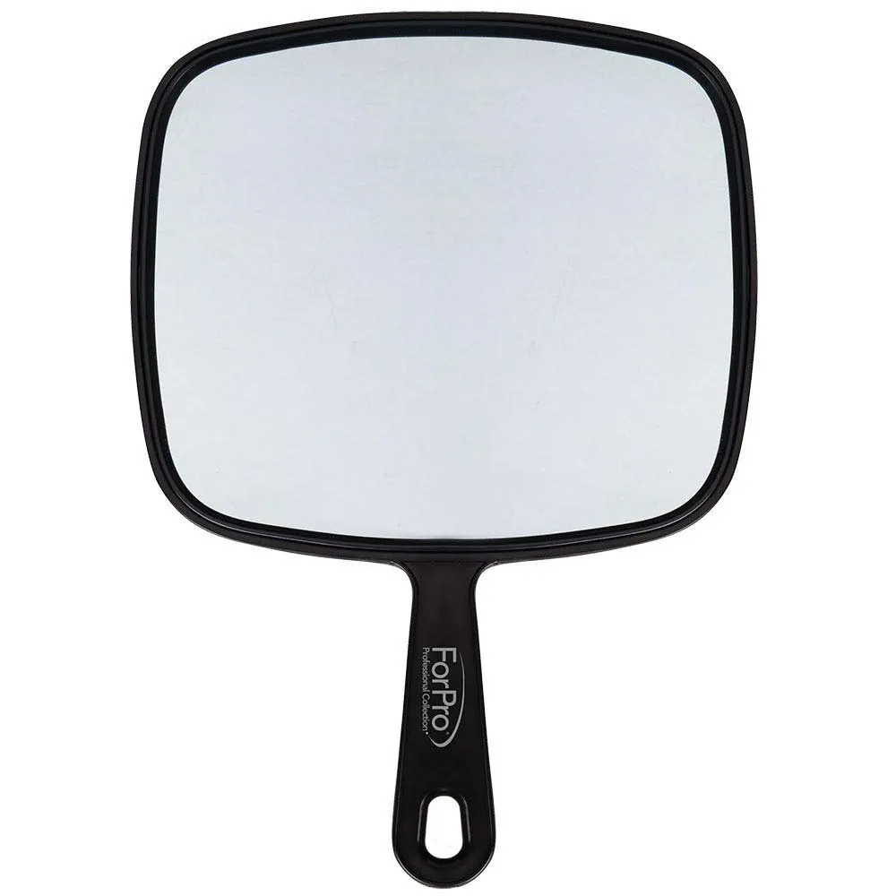 ForPro Professional Collection Extra Large Hand Mirror with Handle, 9 W x 12 L, Multi-Purpose Handheld Mirror with Distortion-Free Reflection, Black ForPro Professional Collection Extra Large Hand Mirror with Handle, 9 W x 12 L, Multi-Purpose Handheld Mirror with Distortion-Free Reflection, Black