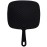 ForPro Professional Collection Extra Large Hand Mirror with Handle, 9 W x 12 L, Multi-Purpose Handheld Mirror with Distortion-Free Reflection, Black