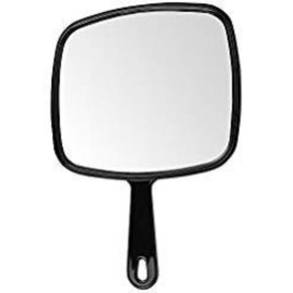 ForPro Professional Collection Extra Large Hand Mirror with Handle, 9 W x 12 L, Multi-Purpose Handheld Mirror with Distortion-Free Reflection, Black ForPro Professional Collection Extra Large Hand Mirror with Handle, 9 W x 12 L, Multi-Purpose Handheld Mirror with Distortion-Free Reflection, Black