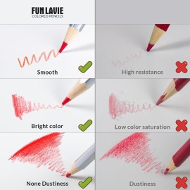 FUNLAVIE 24 Colored Pencils for Adult Coloring Books,Soft Core Coloring Pencil Set,Drawing Pencils for sketching & Painting,Art Pencil & Art Supplies for Adults and Teens,Oil-Based with Sharpener