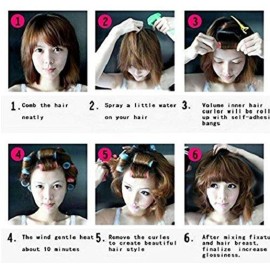 Kamay\'s Small Size Hair Rollers Curlers Self Grip Holding, For Hairdressing, Design Gripping Sticky Cling Style For DIY Or Salon (25mm/1 12PCS) Random Color Kamay\'s Small Size Hair Rollers Curlers Self Grip Holding, For Hairdressing, Design Gripping Sticky Cling Style For DIY Or Salon (25mm/1 12PCS) Random Color