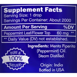 Peppermint Oil, Food Grade, Edible, for Digestion, IBS, Hair - 100% Pure, Peppermint Essential Oil, Mint Oil, Safe for Ingestion, by Zongle Therapeutics, 4 OZ Peppermint Oil, Food Grade, Edible, for Digestion, IBS, Hair - 100% Pure, Peppermint Essential Oil, Mint Oil, Safe for Ingestion, by Zongle Therapeutics, 4 OZ