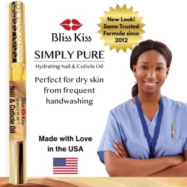 Bliss Kiss | 1 Vanilla Fragrance | Nail Oil Cuticle Pen w/Vitamin E & JojobaNail Strengthener Nail Growth Serum for Brittle Peeling Breaking Thin Nails Bliss Kiss | 1 Vanilla Fragrance | Nail Oil Cuticle Pen w/Vitamin E & JojobaNail Strengthener Nail Growth Serum for Brittle Peeling Breaking Thin Nails