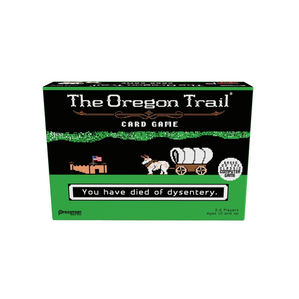 Pressman The Oregon Trail Card Game - Cooperative Gameplay Based on The Classic Computer Game, Ages 12 and Up, 2-6 Players Pressman The Oregon Trail Card Game - Cooperative Gameplay Based on The Classic Computer Game, Ages 12 and Up, 2-6 Players