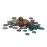 Stonemaier Games: Metal Coins (Scythe and Expeditions) | Metal Coins to Enhance Your Gameplay | 80 Coins with Unique Colors and Sides for Each Denomination - Values Include 1, 3, 5,10, and 20