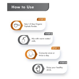 Just Jaivik 100% Organic Triphala Powder 227 gm / 0.5 lb | Supports Immunity & Digestive Functions | Natural Antioxidant | Certified Organic by OneCert Asia