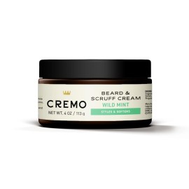 Cremo Beard & Scruff Cream, Wild Mint, 4 Ounce (Pack of 1) - Soothe Beard Itch, Condition and Offer Light-Hold Styling for Stubble and Scruff (Product Packaging May Vary) Cremo Beard & Scruff Cream, Wild Mint, 4 Ounce (Pack of 1) - Soothe Beard Itch, Condition and Offer Light-Hold Styling for Stubble and Scruff (Product Packaging May Vary)