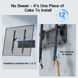 PERLESMITH Tilting TV Wall Mount Bracket Low Profile for Most 23-60 inch LED LCD OLED, Plasma Flat Screen TVs with VESA 400x400mm Weight up to 115lbs, Fits 16 Wood Stud PERLESMITH Tilting TV Wall Mount Bracket Low Profile for Most 23-60 inch LED LCD OLED, Plasma Flat Screen TVs with VESA 400x400mm Weight up to 115lbs, Fits 16 Wood Stud