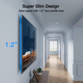 PERLESMITH Tilting TV Wall Mount Bracket Low Profile for Most 23-60 inch LED LCD OLED, Plasma Flat Screen TVs with VESA 400x400mm Weight up to 115lbs, Fits 16 Wood Stud PERLESMITH Tilting TV Wall Mount Bracket Low Profile for Most 23-60 inch LED LCD OLED, Plasma Flat Screen TVs with VESA 400x400mm Weight up to 115lbs, Fits 16 Wood Stud