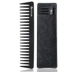 HYOUJIN 601 Black Carbon Wide Tooth Comb Detangling Comb Detangler Hair Comb for Long Wet hair Hair Straighten Curly Hair 230 Heat Resistan