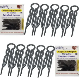 Good Hair Days Hair Pins - Plastic, U-shaped Magic Grip Hairpins, Strong Durable Pins For Fine, Thick & Long Hair, Hair Styling Accessories, Set of 20 (Black) Good Hair Days Hair Pins - Plastic, U-shaped Magic Grip Hairpins, Strong Durable Pins For Fine, Thick & Long Hair, Hair Styling Accessories, Set of 20 (Black)